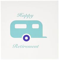 3dRose Happy Retirement WithTtravel Trailer - Greeting Cards, 6 x 6 inches, set of 12 (gc_157503_2)