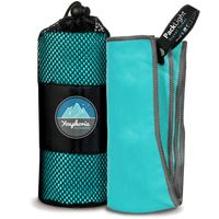 Youphoria Outdoors Microfiber Travel Towel - Ideal Fast Drying Towels for Camping,Travel, Beach, Backpacking, Gym, Sports, and Swimming - Lightweight, Quick Dry and Absorbent - 3 Sizes