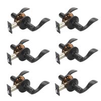 Dynasty Hardware HER-30-12P Heritage Lever Privacy Set, Aged Oil Rubbed Bronze, Contractor Pack (6 Pack)