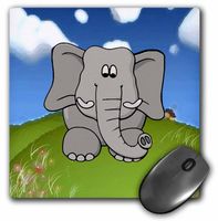3dRose LLC 8 x 8 x 0.25 Inches Elephant Who Loves to Explore Mouse Pad (mp_5735_1)