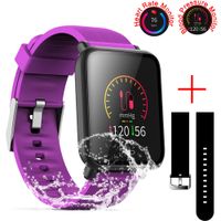 SZHAIYU Blood Pressure Heart Rate Monitor Smart Watch Android iOS IP67 Waterproof Sport Fitness Trakcer Watch Men Women Smartwatch (Purple)