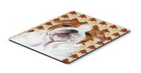 Caroline's Treasures SS4372MP Bulldog English Fall Leaves Portrait Mouse Pad, Hot Pad or Trivet, Large, Multicolor