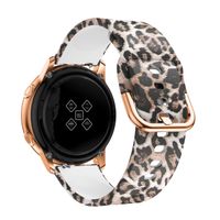 Wenicaca Watch Bands Compatible with Samsung Galaxy Watch Active (40mm) Bands, 20mm Samsung Galaxy Watch Band Soft Silicone Strap for Samsung Galaxy Watch(42mm)£¨Leopard£