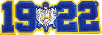 Sigma Gamma Rho Crest 1922 Chenille Sew-On Patch [Blue - 11.75"W]
