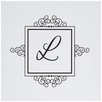 3dRose Set of 12 Greeting Cards, Initial letter L (gc_154335_2)