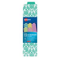 Avery Snap-in Plastic Bookmark Dividers, 5 Tabs, 1 Set, Assorted Designs (24909)