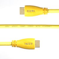 WGGE LED HDMI Cable 2.0 High speed, Nylon braiding, HDMI(19 PIN by copper wire), Gold connectors, Support 4k 1080p 3D TV, Ethernet, Home theater, HDTV, XBOX and set-top boxes (10 feet, YELLOW)
