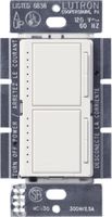 Lutron Maestro Dual Dimmer Switch for Incandescent and Halogen Bulbs, 300-Watt, Single-Pole, MA-L3L3-SW, Snow