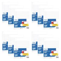Mead Loose Leaf Paper, Filler Paper, Reinforced, College Ruled, 100 Sheets, 10-1/2" x 8", 3 Hole Punched, 12 Pack (72428)