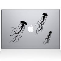 The Decal Guru Jellyfish MacBook Decal Vinyl Sticker - 11" MacBook Air - Black (1108-MAC-11A-BLA)