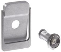 Door Knocker w/Viewer, Satin Chrome