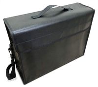 Large (15"x12"x5" Inch) Fireproof Bag 2000°F for Documents and Money by SlayMonday - Non Itchy, Strong Double Layer Heat Protection - XL Fire and Water Resistant Case to Protect Jewelry, Cash, Files