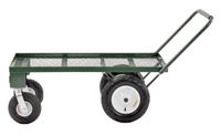 Sandusky FW4824 Heavy Duty Steel 4 Wheel Flat Wagon with Pull Handle, 750 lbs Capacity, 48" Length x 24" Width