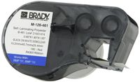 Brady M-126-461 Polyester B-461 Black on White/Clear Label Maker Cartridge, 1-51/64" Width x 19/32" Height, For BMP51/BMP53 Printers