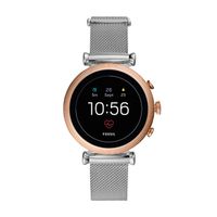 Fossil Women's Gen 4 Sloane HR Heart Rate Stainless Steel Mesh Touchscreen Smartwatch, Color: Rose Gold, Silver (FTW6043)