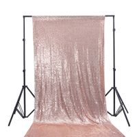 Zdada 4Ft W by 9FT H Sparkly Rose Gold Sequin Backdrop Curtain for Wedding Halloween Thanksgiving Day Christmas