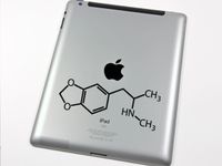 Ecstasy Chemical Structure - iPad Decal - Black 5"