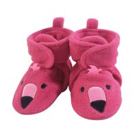 Hudson Baby Unisex Baby Cozy Fleece Booties, Pink Flamingo, 18-24 Months