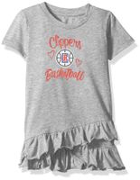 NBA by Outerstuff NBA Newborn & Infant Los Angeles Clippers Claim to Fame Ruffle Dress, Heather Grey, 18 Months