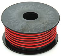 GS 18 AWG (American Wire Gauge) 100 FT Red & 100 FT Black (200 Feet total) stranded Pure Copper Zip Cord Low Voltage Automotive Power Ground Cable for Car Amplifier Trailer Harness Hookup Wiring