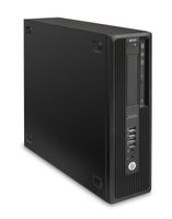 HP Z240 SFF Workstation - Intel Xeon E3-1245v5 3.5GHz Quad-Core, 8GB DDR4 SDRAM, 256GB SSD, HD Graphics P530, DVDRW, GigE, 3x DisplayPort, 1x Serial, Win 7 Pro 64-bit + Windows 10 Pro 64-bit License