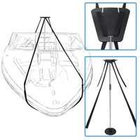 iCOVER Boat Cover Support Pole System-Height Adjustable Aluminum Telescoping Pole and 56 Feet Long Webbing Strap to Prevent Water from Sagging, Pooling, Ponding. Pontoon Boat Needs Two Systems