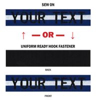 Northern Safari Custom Uniform Name Tape 24 Hr Ship Royal Blue-White Line 6 Inch Sew on