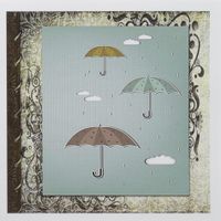 3dRose Greeting Cards, 6 x 6 Inches, Pack of 12, Autumn Umbrellas (gc_110873_2)