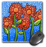 3dRose LLC 8 X 8 X 0.25 Inches Mouse Pad, Birthday/Dog/Balloons (mp_34006_1)