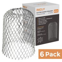 Incly 6 Pack Gutter Guard Strainer 3 Inch Downspouts Filter Screen Keeps Unclogging
