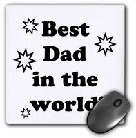 3dRose Best Dad in The World Mouse Pad (mp_123050_1)