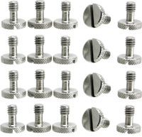 Steel Screws 1/4" Tripod Quick Release QR Plate Camera Flathead Slot Stainless SS ideal for Manfrotto / Sachtler (20)
