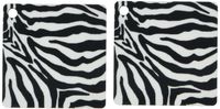 3dRose Black and White Zebra Print II - Key Chains, 2.25 x 4.5 inches, set of 2 (kc_25741_1)