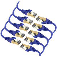 Maximm Cat7 Ethernet Cable, 10 Feet, Blue [10 Pack] Pure Copper RJ45 Gold-Plated Connectors 600 MHz, 10 Gbps. for Fast Speed & Performance. for Computers to Network Components
