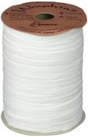 Berwick Offray Matte White Raffia Ribbon, 1/4'' Wide, 100 Yards