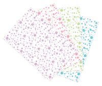 Ella Bella Photography Backdrop Paper, Assorted Stamped Dots (1 ea.: Purple, Aqua, Green & Pink), 48" x 12', 4 Rolls