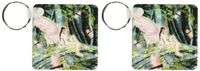 3dRose Pretty Forest Fairy With Dragonflies - Key Chains, 2.25 x 4.5 inches, set of 2 (kc_23212_1)