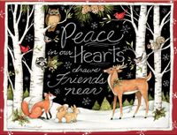 LANG 1004777 -"Peace in Our Hearts", Boxed Christmas Cards, Artwork by Susan Winget" - 18 Cards, 19 envelopes - 5.375" x 6.875"