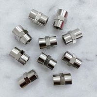MacCan Pneumatic JN-N2 Coupling 1/4" x 1/4" NPT Female Pipe Nickel Plated Brass Pipe Fitting (Pack of 10)