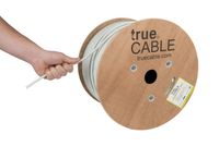 Cat6A Riser (CMR), 1000ft, White, 23AWG 4 Pair Solid Bare Copper, 750MHz, ETL Listed, Unshielded Twisted Pair (UTP), Bulk Ethernet Cable, trueCABLE