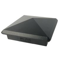 3.5" x 3.5" Heavy Duty Aluminium Pyramid Post Cap for Wood Posts - Black