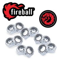 Fireball Dragon Precision Truck Hardware | Axle Nut, Kingpin & Nut, Speed Kits for Skateboard & Longboards (Axle Nuts - _12x)