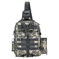 Piscifun Large Capacity Outdoor Tackle Bag Fishing Tackle Storage Durable Multifunctional Bags for Camping Hiking Cycling Travelling Digital Camouflage