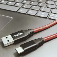 ReoTek USB Type-C to USB-A Male 3.1 Gen2-9pin Cable - 1 Feet - (Red)