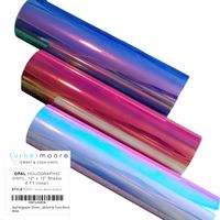 Styletech VNYL-TTH-12001-6 Opal-6-Pack Opal Vinyl Sheets, 6-Pack, Blue/Pink/and White 6 Count