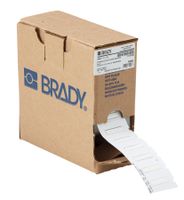 Brady PSBXP-111-125 LS2000 and BradyMarker XC Plus 1" Width x 0.235" Height, B-342 Heat-Shrink Polyolefin, Matte Finish White PermaSleeve Wire Marker Sleeves (500 per Roll)