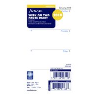 Filofax 2018 Personal/Compact Week to View Refill, Sunday to Saturday, Jan 2018- Dec 2018, 6.75 x 3.75 inches (C68419-18)