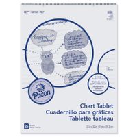 Pacon PAC74610BN Chart Tablet, Cursive Cover, 1" Ruled, 24" x 32", 25 Sheets, Pack of 2