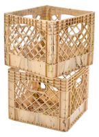 Buddeez MC16-DSRTAN-02 Desert Tan Camo Set of 2 Storage Milk Crate