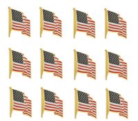 TONOS 12 American Flag Lapel Pins -The Stars and Stripes Lapel Pin American Pride Flag Pins Made in USA